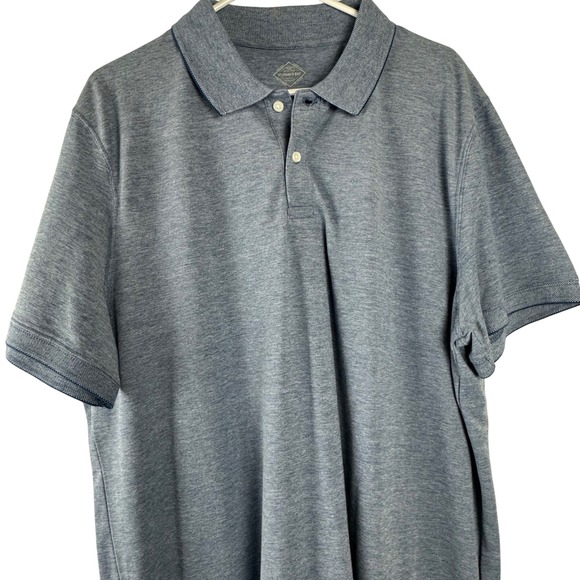 St Johns Bay Mens Polo Shirt Cotton Blue XL Comfort Flex Super Soft Knit Golf - Picture 2 of 8
